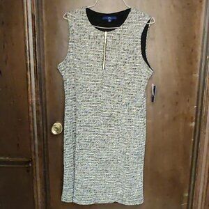 APT.9 women's black boucle midi dress nwt